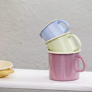 Chảo tráng men Riess 0293-006 Classic Pastel Yellow 4 Chảo Chiên Trứng Riess Classic 0293-006 18cm Pastel Yellow