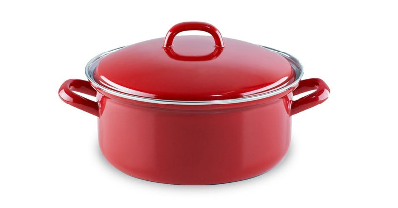 Nồi Hầm Thấp Riess Classic Red 14cm 0,75L & 16cm 1L 