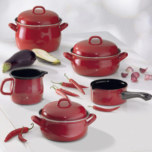 Nồi Hầm Thấp Riess Classic Red 18cm 1,5L & 20cm 2L