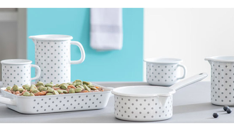 Tách Cafe Riess Country 0299-066 400ml Dot Grey 2 Tách Cà Phê Riess Country 0299-066 400ml Dot Grey