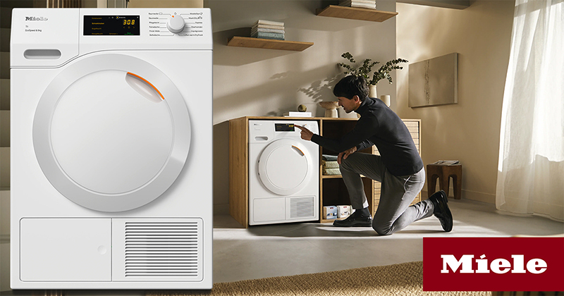 Máy Sấy Quần Áo Heat Pump Miele TCC570WP EcoSpeed 8kg