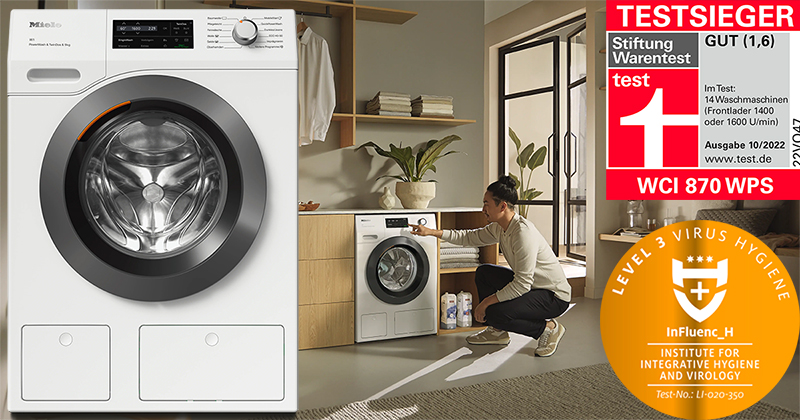 Máy Giặt Cửa Trước Miele WCI870 WPS PWash TDos 9kg 9 Máy Giặt Cửa Trước Miele WCI870 WPS PWash TDos 9kg