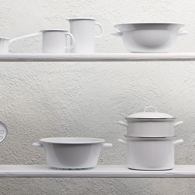 Nồi Dáng Cao Kèm Nắp Riess Weiss Trắng 14-20cm 11 Nồi Dáng Cao Kèm Nắp Riess Weiss Trắng 14-16-18cm