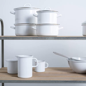 Nồi Dáng Cao Kèm Nắp Riess Weiss Trắng 20-22cm