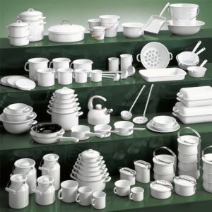 Nồi Dáng Cao Kèm Nắp Riess Weiss Trắng 20-22cm