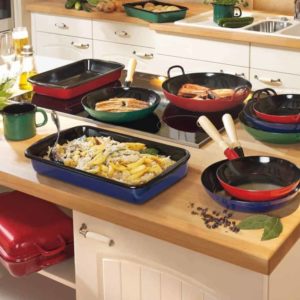 Chảo Riess Classic 0563-019 20cm Red Tay Cầm Gỗ