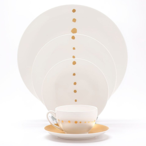 Cốc cà phê, trà dáng tròn Dibbern Golden Pearls 0110802000 0.25L