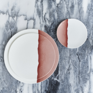 Đĩa Dibbern Silhouette Cam Đất, Trắng 24 & 28cm