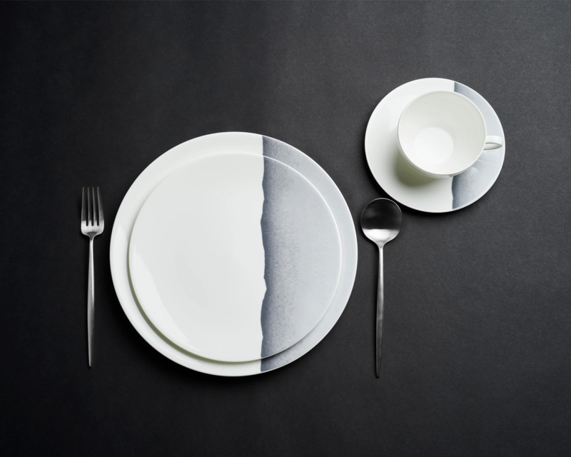 Đĩa Dibbern Silhouette Xám, Trắng 24 & 28cm