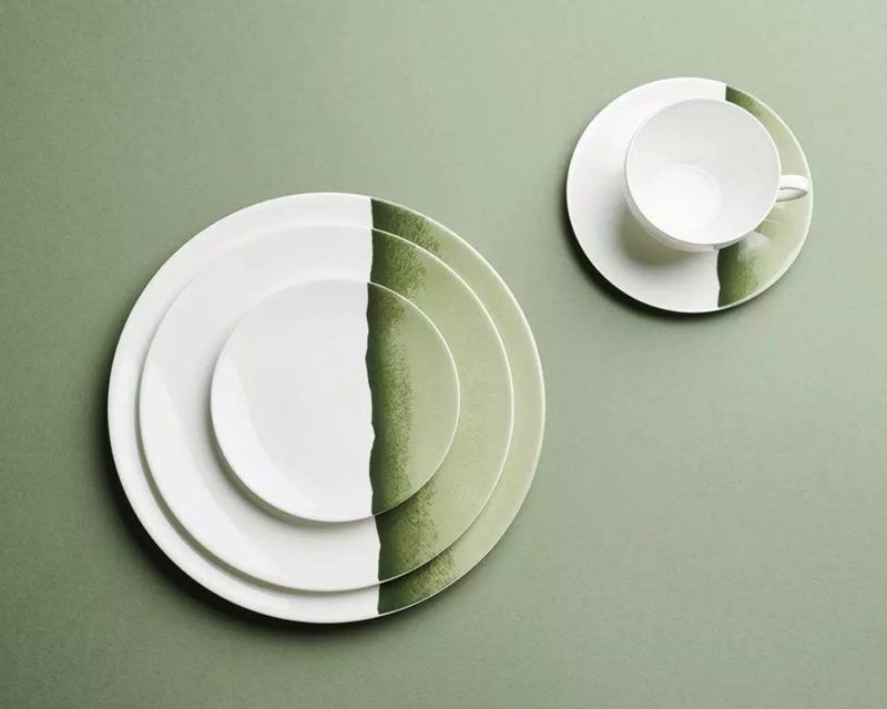 Đĩa Dibbern Silhouette Xanh Lá, Trắng 24 & 28cm 6 Đĩa Dibbern Silhouette Xanh Lá, Trắng 24 & 28cm