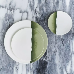 Đĩa Dibbern Silhouette Xanh Lá, Trắng 24 & 28cm