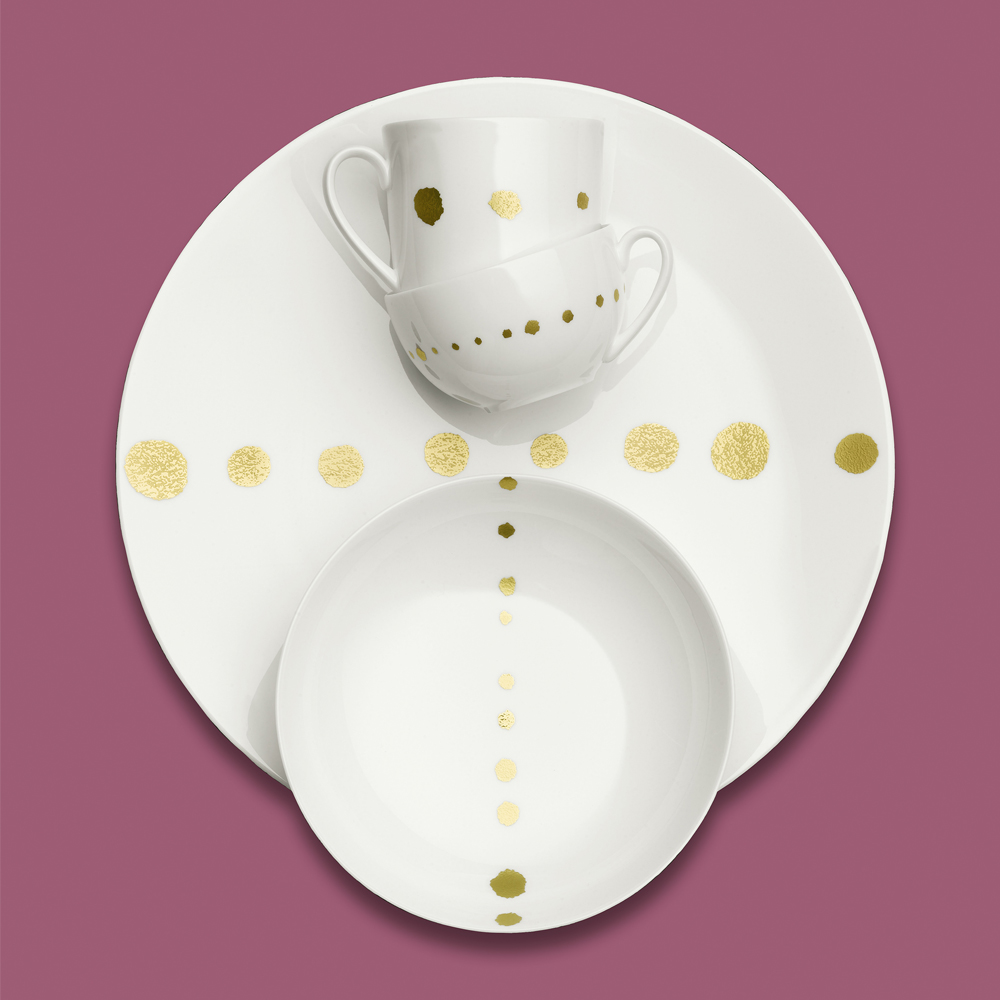 Fine_Bone_China_GoldenPearls_pink Đĩa Dibbern Golden Pearls 16 - 32cm