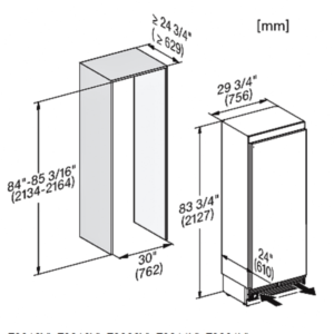 Tủ đông Miele F 2812 Vi âm tủ 9 Kích thước tủ đông Miele F 2812 Vi