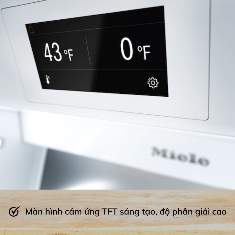 Tủ đông Miele F 2812 Vi âm tủ 15 Màn hình TFT độ phân giải cao