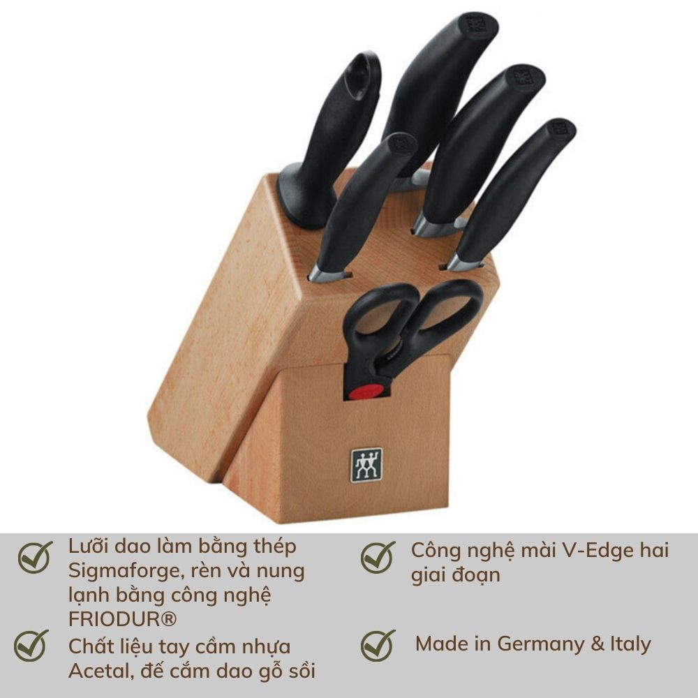 Bộ Dao Zwilling Five Star 7 Món 30125-400 Màu Gỗ Tự Nhiên Beige Green Minimal Product Feature Instagram Posts 93 Gia Dụng Đức Đà Nẵng