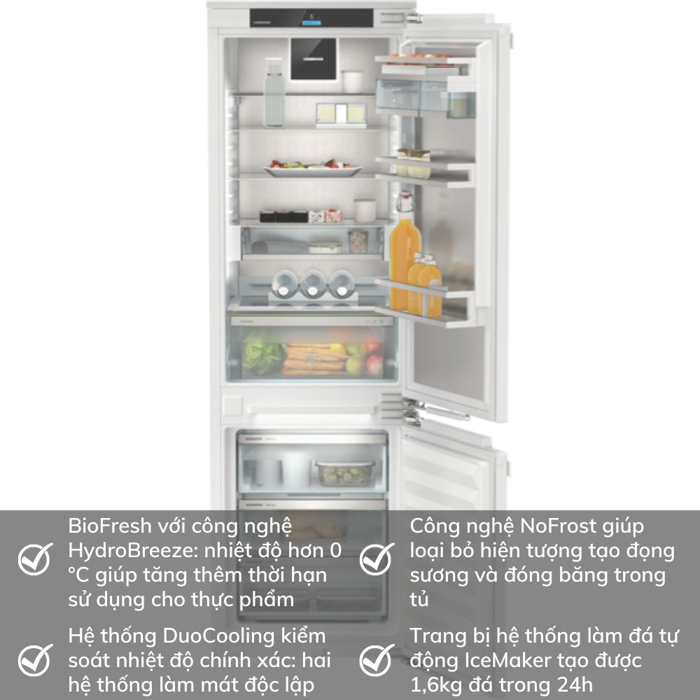 Tủ Lạnh + Đông Liebherr ICBNh 5173 BioFresh NoFrost Beige Green Minimal Product Feature Instagram Posts 81 Gia Dụng Đức Đà Nẵng
