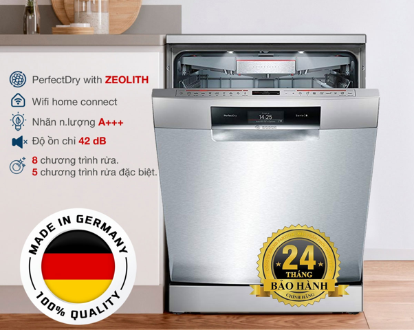 Thời gian bảo hành của các dòng sản phẩm máy rửa bát bosch là khoảng 2 năm