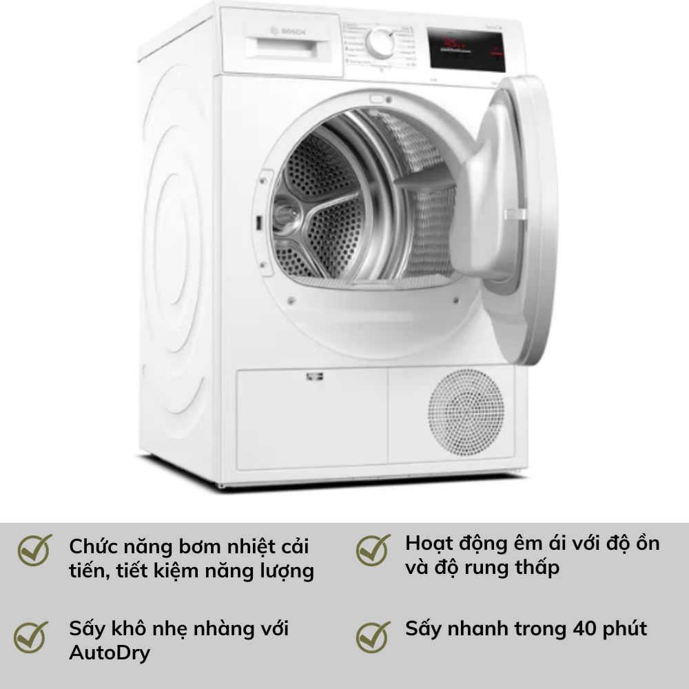 Máy Sấy Bơm Nhiệt Bosch WTH83028SG Series 4 8 kg (5) May Say Bom Nhiet Bosch WTH83028SG Series 4 8 kg 5 Gia Dụng Đức Đà Nẵng