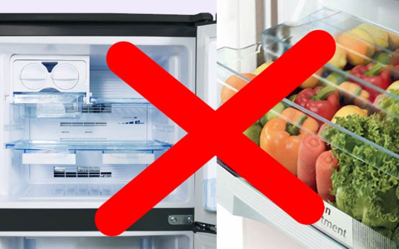 Không bảo quản ở ngăn đá, rau củ