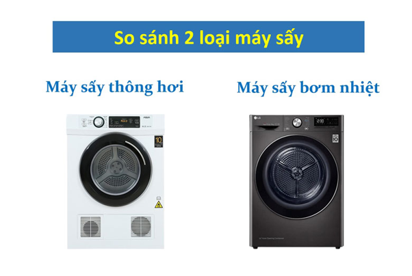 So sánh máy sấy thông hơi và bơm nhiệt để có được lựa chọn phù hợp với gia đình