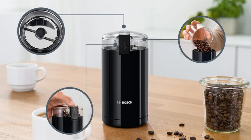 Máy xay cafe cầm tay Bosch TSM6A - Hoạt động ổn định với 1 cấp độ xay
