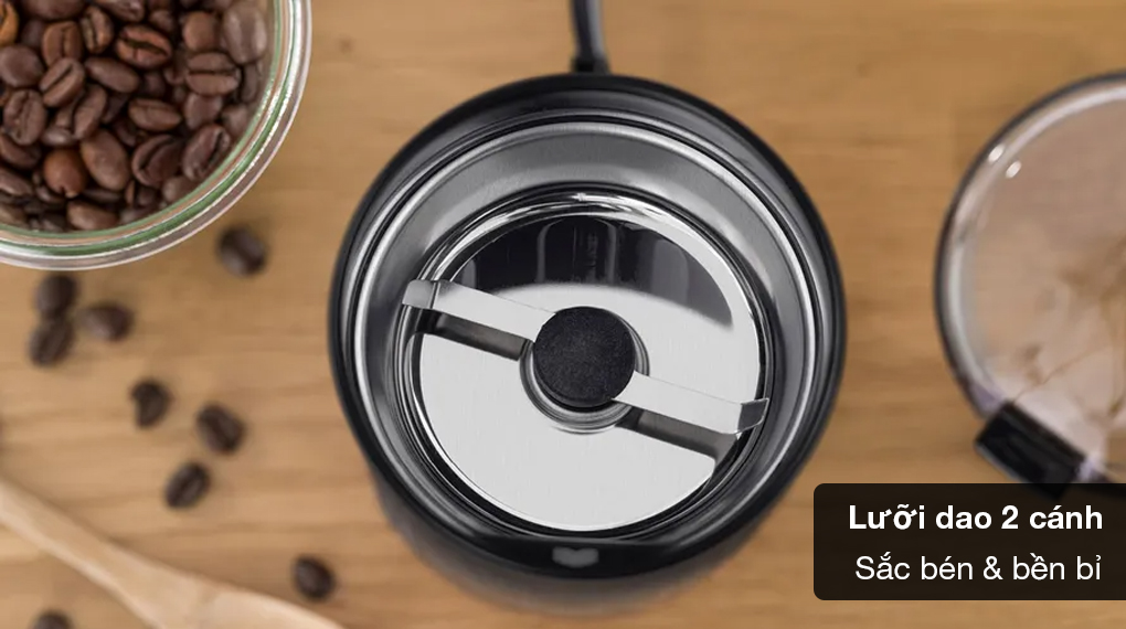 Máy xay cafe cầm tay Bosch TSM6A - Lưỡi dao 2 cánh, bằng thép không gỉ