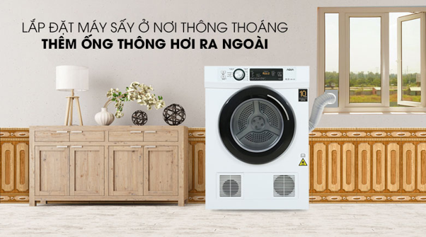 So sánh các loại máy sấy quần áo trên thị trường phổ biến nhất 2024 2 Cần một không gian thoáng khi lắp đặt và sử dụng máy sấy thông hơi