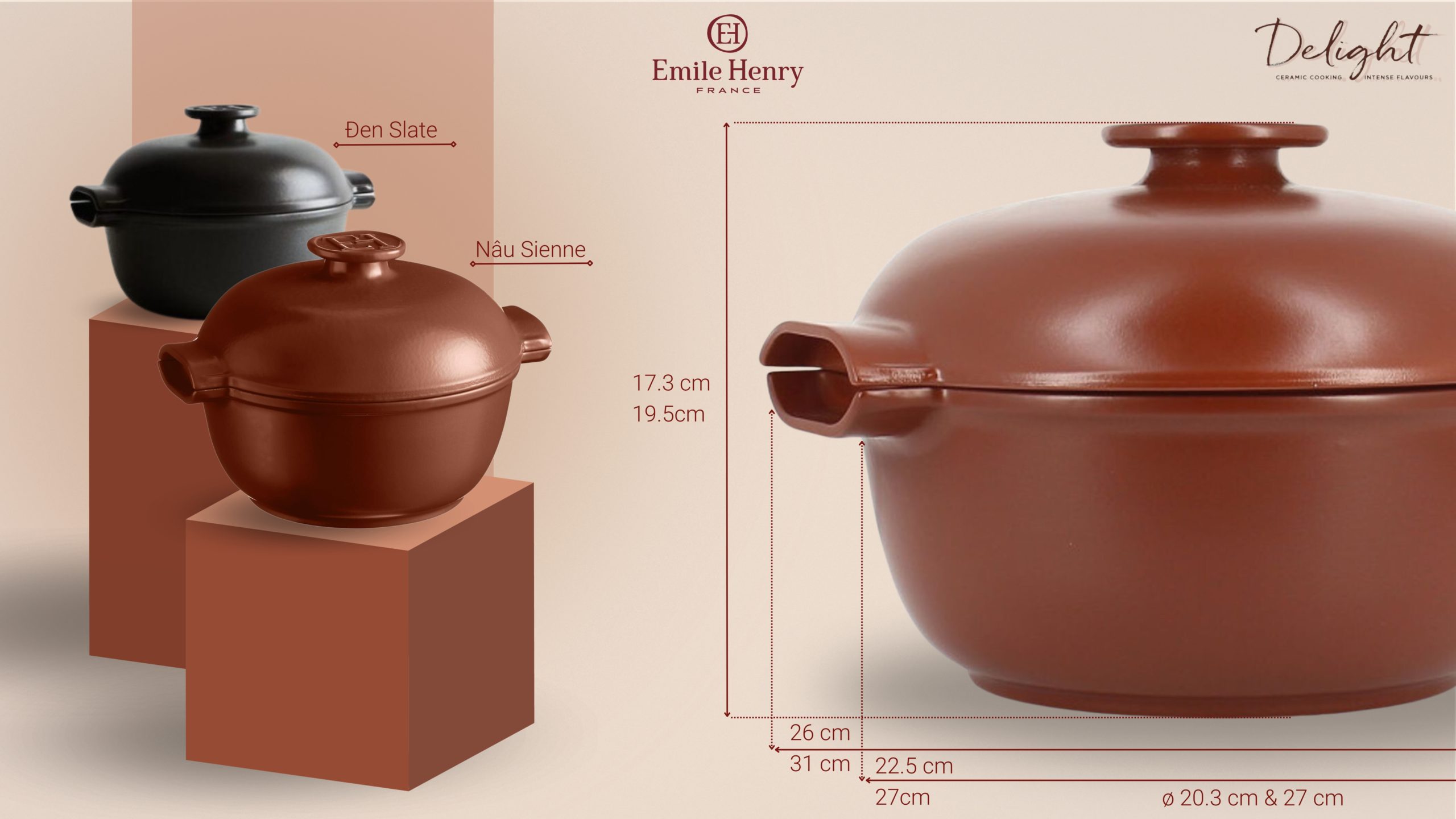 Nồi Hầm Emile Henry Round Casserole EH146620 10 Nồi Hầm Emile Henry Round Casserole EH146620