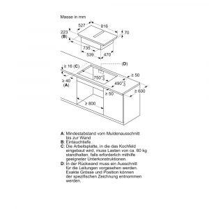 Bếp từ kết hợp hút mùi 4 vùng nấu Bosch PXX875D67E Series 8 7400 W 16 bep tu ket hop hut mui bosch pxx875d67e series 8 15 Gia Dụng Đức Đà Nẵng