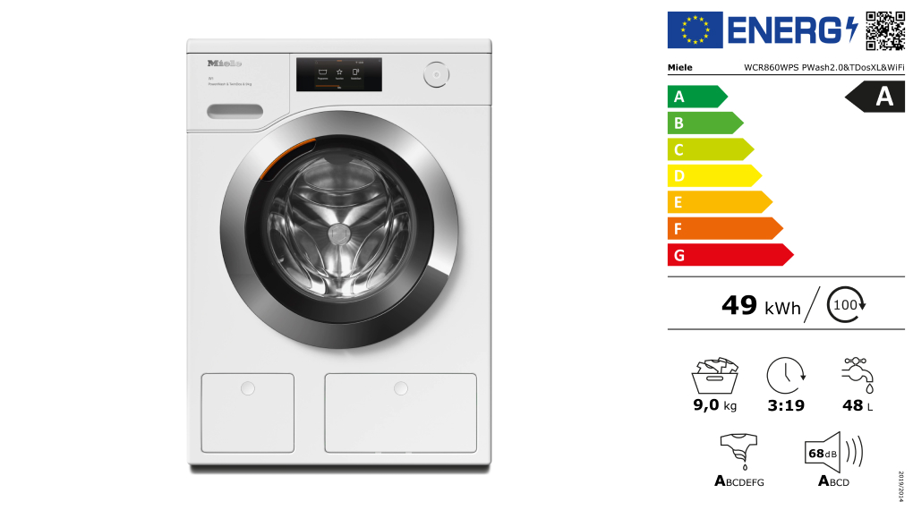 Máy giặt Miele 9 kg WCR860WPS W1 - Công nghệ giặt Powerwash: Rút ngắn thời gian giặt xuống còn 49 phút Máy giặt Miele 9 kg WCR860WPS W1