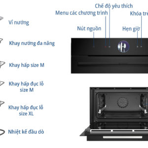 Lò Nướng Kết Hợp Hấp Bosch CSG936DB1 Series 8