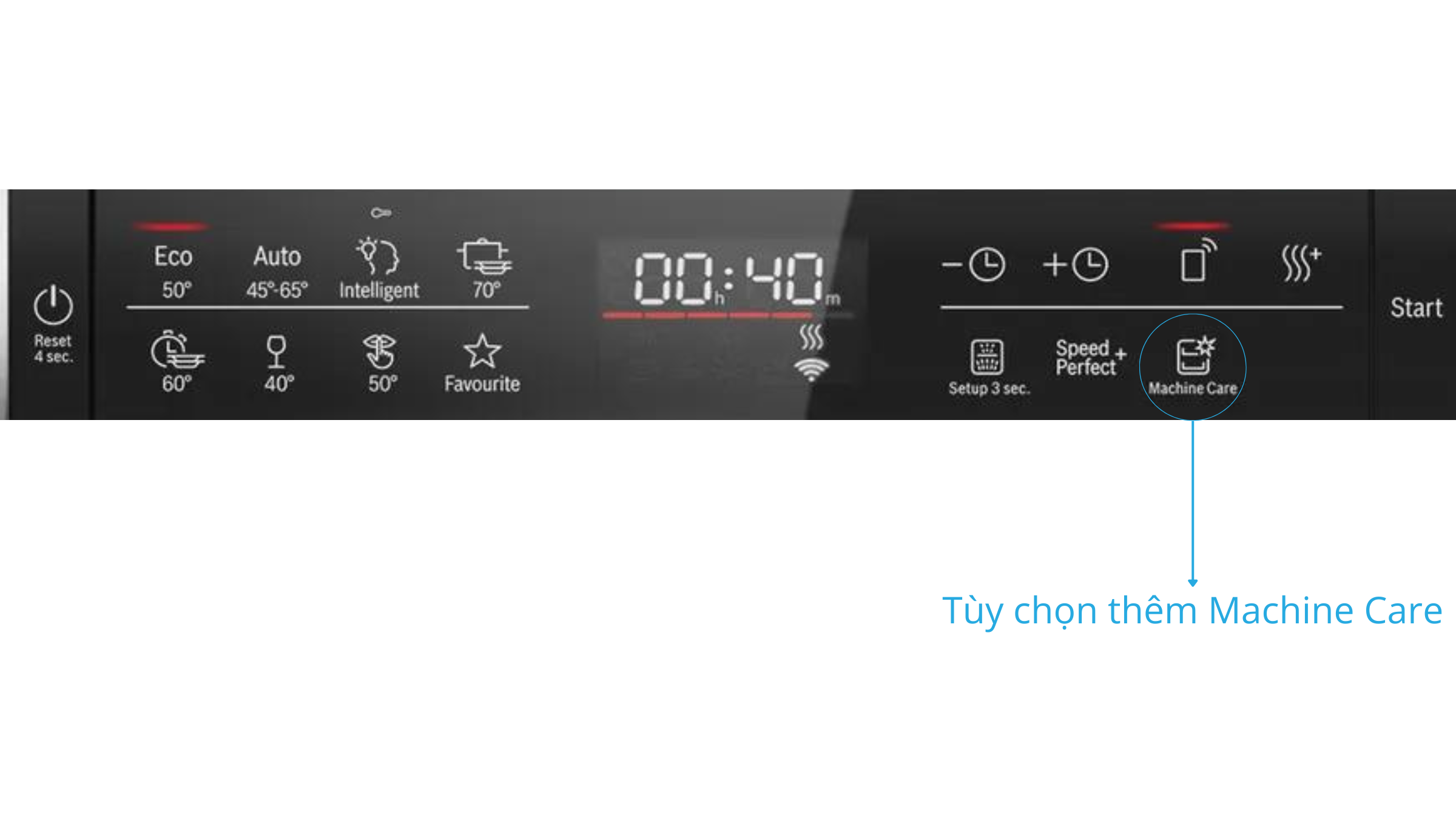 Máy Rửa Chén Bosch SMI6ZCS16E Series 6 Bán Âm 17 Machine Care