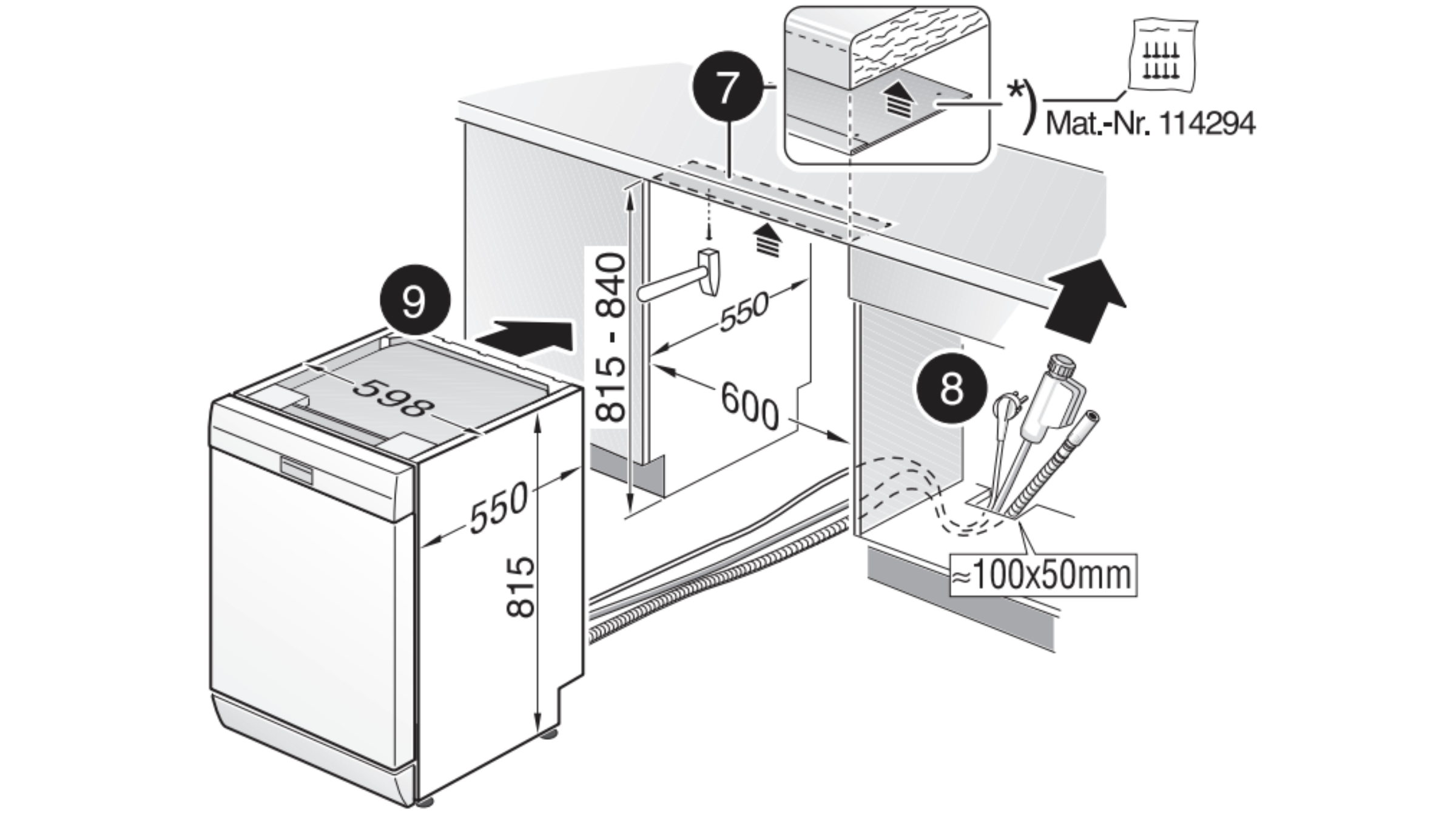 Máy Rửa Chén Bosch SMI6ZCS16E Series 6 Bán Âm 21 kich thuoc lap dat may rua chen bosch series 6 Gia Dụng Đức Đà Nẵng