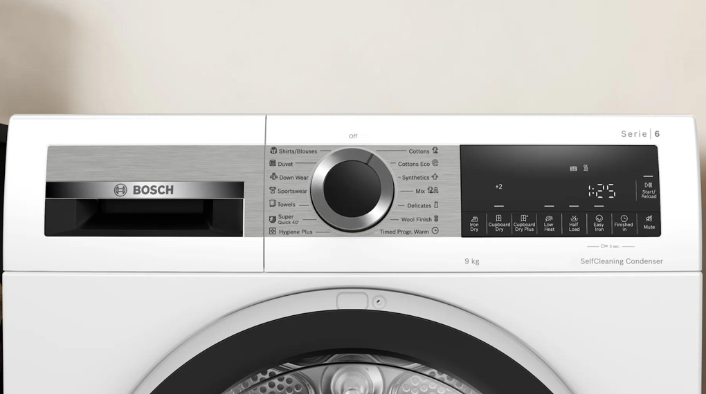 Máy sấy bơm nhiệt Bosch 9kg WQG24570SG Series 6 - Điều khiển may say bom nhiet bosch 9kg wqg24570sg 4 Gia Dụng Đức Đà Nẵng