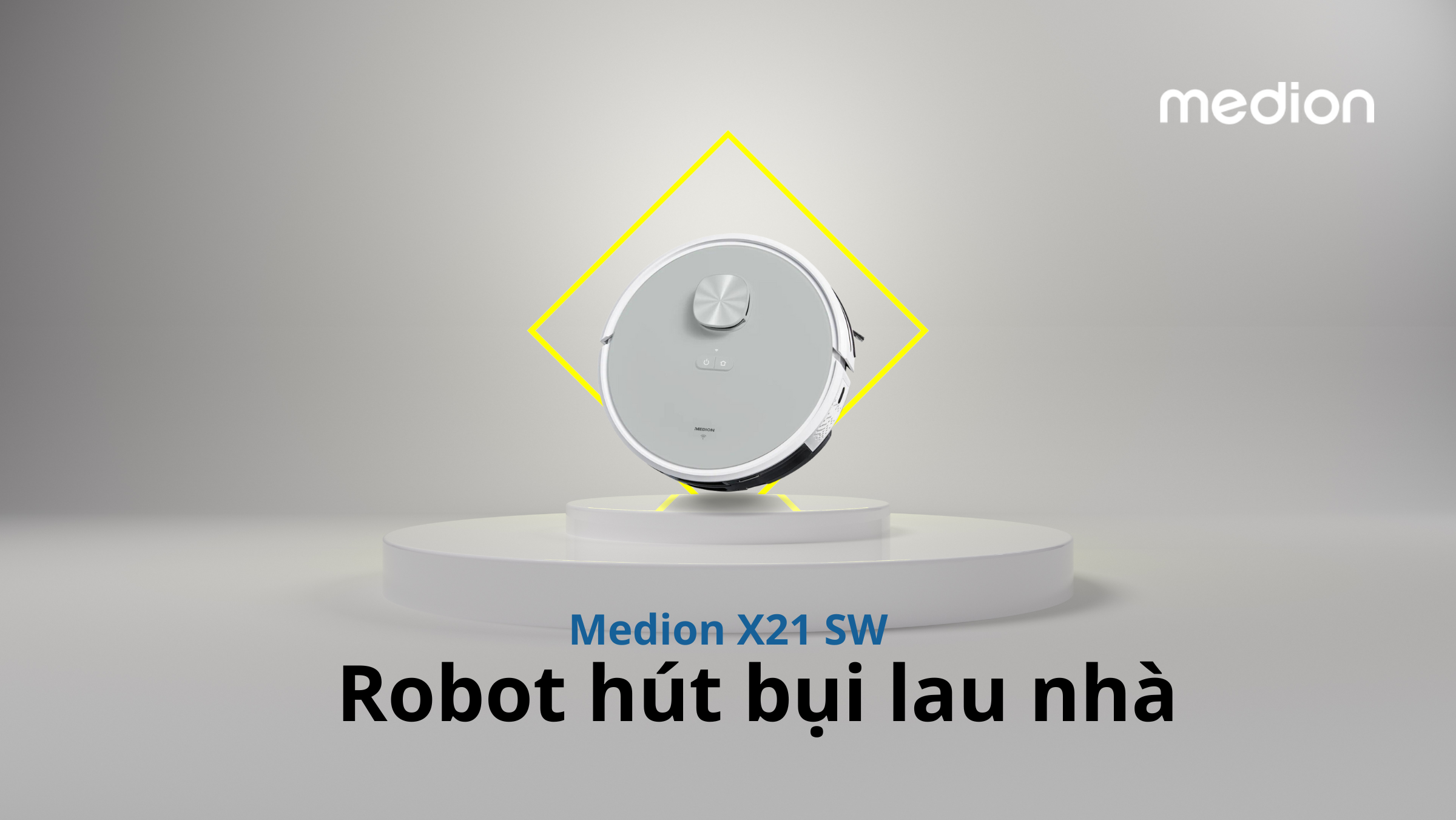 Robot hút bụi lau nhà Medion MD 11500 X21 SW Robot hút bụi lau nhà Medion MD 11500 X21 SW