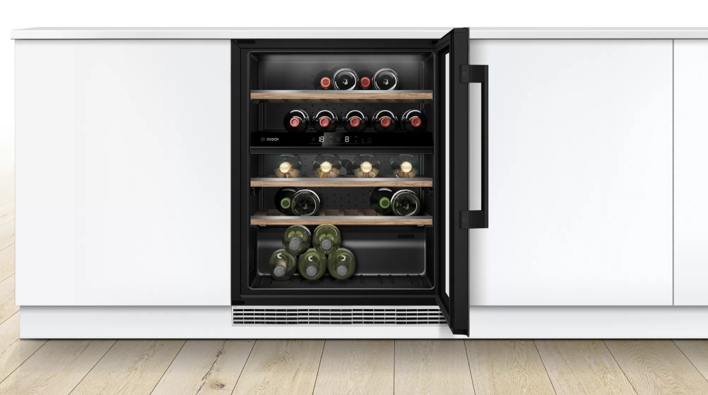 Tủ bảo quản rượu vang Bosch KUW21AHG0 Serie 6 44 chai âm tủ - Tổng quan thiết kế Tủ bảo quản rượu vang Bosch KUW21AHG0 Serie 6 44 chai âm tủ