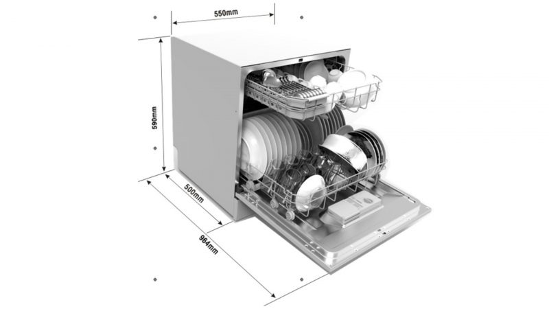 Máy rửa chén Rosières RDCP 8S-04 - Thông số kỹ thuật Máy rửa chén Rosières RDCP 8S-04