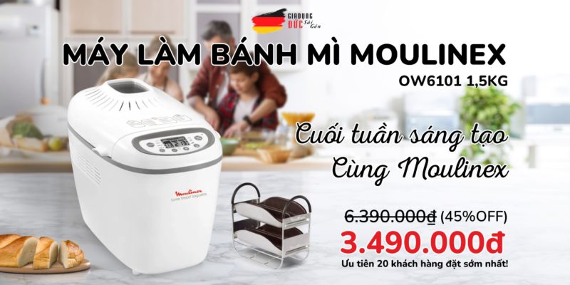 Máy Làm Bánh Mì Gia Đình Moulinex OW6101