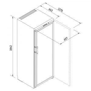 Tủ bảo quản rượu vang Liebherr WKB 4612 Barrique 195 chai độc lập