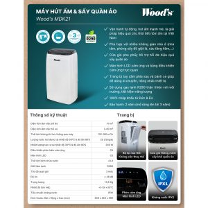 Máy hút ẩm Wood's MDK21 13 may hut am woods mdk21 1 1 Gia Dụng Đức Đà Nẵng