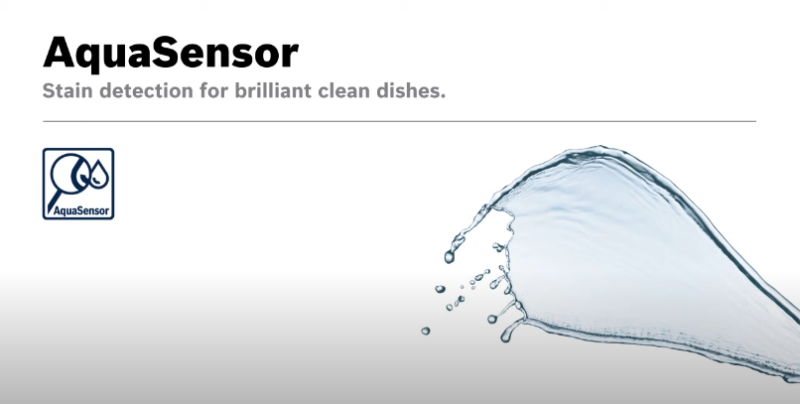 Cảm biến AquaSensor: Bí Quyết Rửa Bát Tiết Kiệm 2 Biểu tượng của tính năng AquaSensor trên máy rửa chén Bosch