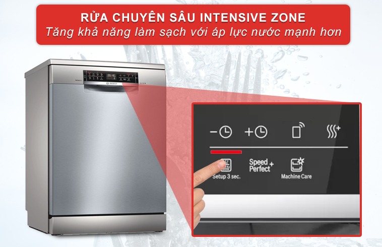Intensive Zone: Giải pháp hoàn hảo cho chén dĩa bẩn cứng đầu 3 Cách sử dụng tính năng Intensive Zone máy rửa chén Bosch