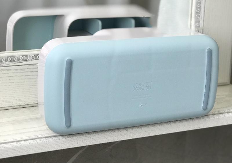 Khay Đựng Bàn Chải Mỹ Phẩm Nhà Tắm Joseph Joseph 70504 EasyStore Trắng Xanh 12 Khay Đựng Bàn Chải Mỹ Phẩm Nhà Tắm Joseph Joseph 70504 EasyStore