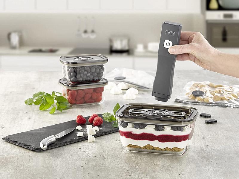 Bộ Hộp Đựng Thực Phẩm Và Máy Hút Chân Không Caso 1169 14 Bộ Hộp Đựng Thực Phẩm Và Máy Hút Chân Không Caso 1169