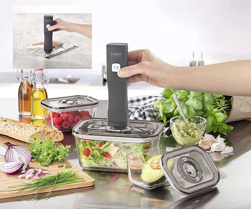 Bộ Hộp Đựng Thực Phẩm Và Máy Hút Chân Không Caso 1169 15 Bộ Hộp Đựng Thực Phẩm Và Máy Hút Chân Không Caso 1169