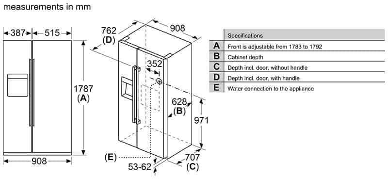 Tủ Lạnh Bosch KAG93AIEPG American Side By Side Serie 6 - 560L 21 Tủ Lạnh Bosch KAG93AIEPG American Side By Side Serie 6 - 560L