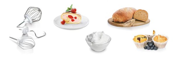 Máy Trộn Bột Đa Năng Bosch MUM54D00 Màu Trắng Xanh Dương-5