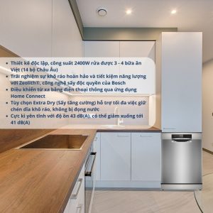 Máy rửa chén Bosch SMS6ZCI16E Series 6 Độc Lập