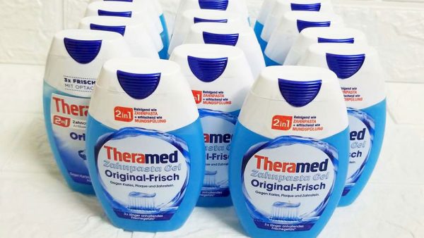 Kem Đánh Răng Theramed 2-In-1 Original Frisch Zahnpasta Gel 75ml Màu Xanh-2