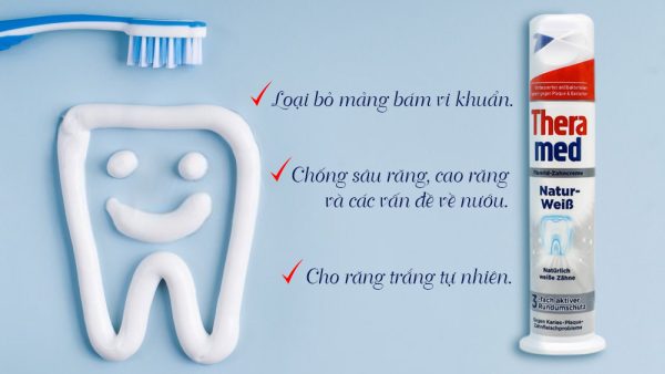 Kem Đánh Răng Theramed Natur WeiB 100ml - Màu Trắng-1